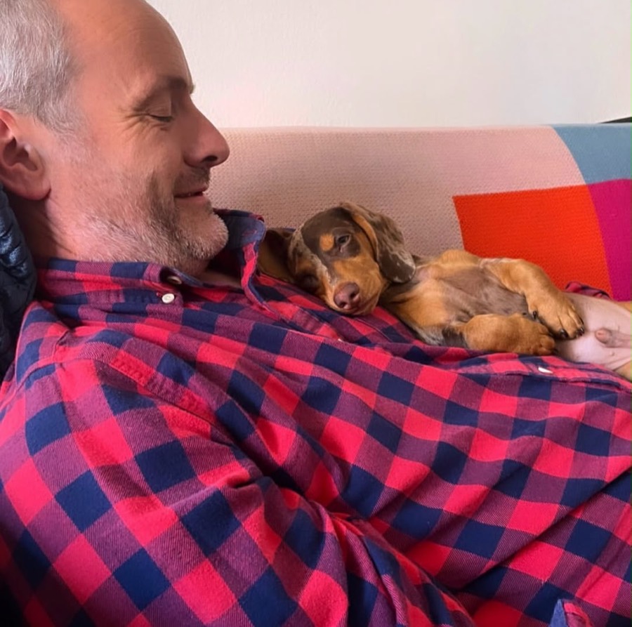 Brian P. with Hank